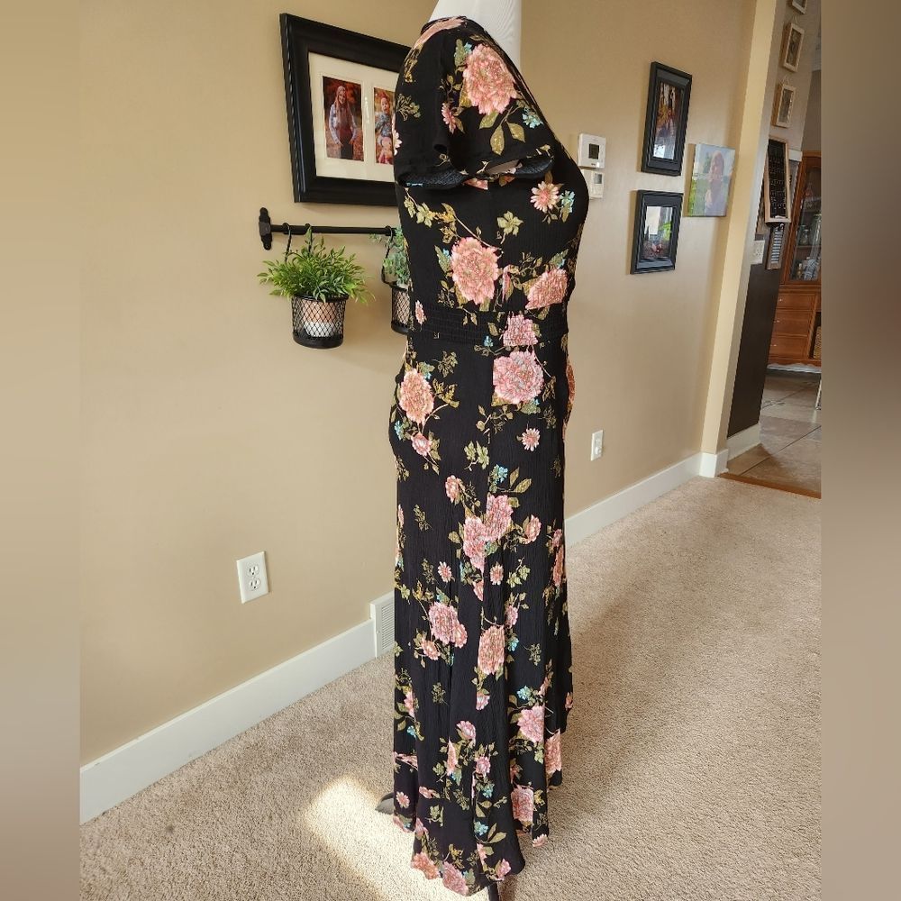 American Rag cie entry maxi front slit floral dress M / L - Picture 2 of 6